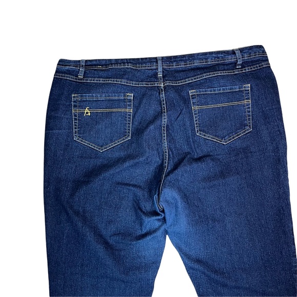 Ashley Stewart Bootcut Blue Jeans Sz 24 Petite Stretch - Picture 9 of 11